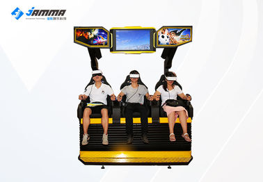 3 Seats 9D VR Cinema Simulator Dynamic Desk With Deepoon E3 Glasses